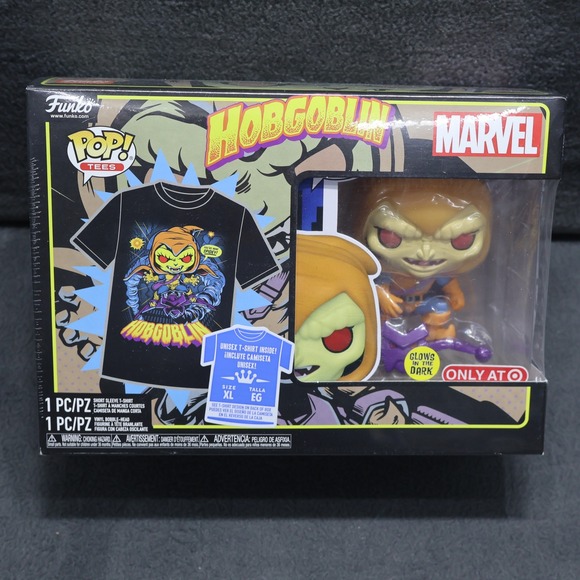 Funko Pop! Tees: Marvel Hobgoblin Bobble-Head & XL T-Shirt Target Exclusive - Picture 1 of 7